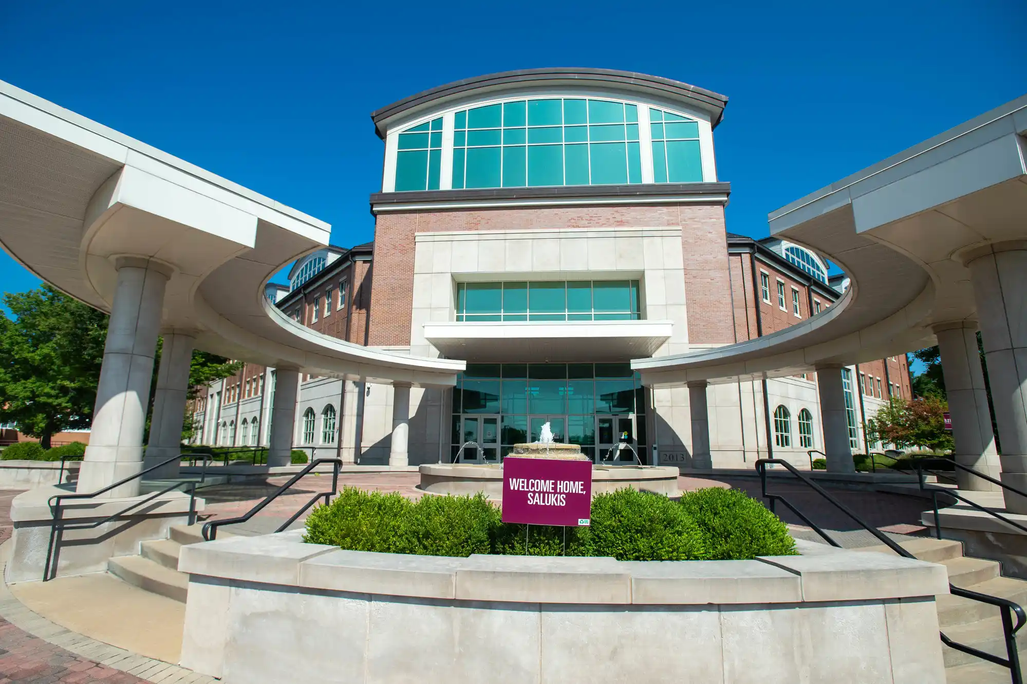 exterior of student services building